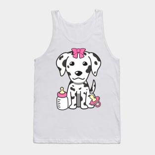 Cute dalmatian is a baby - girl Tank Top